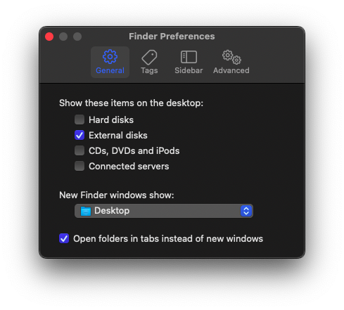 click on general to fix exfat drive wont mount mac